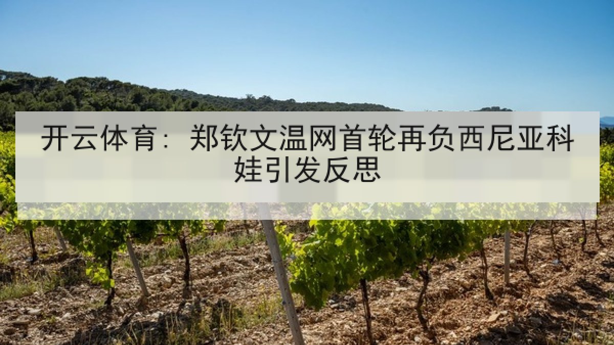 开云体育: 郑钦文温网首轮再负西尼亚科娃引发反思